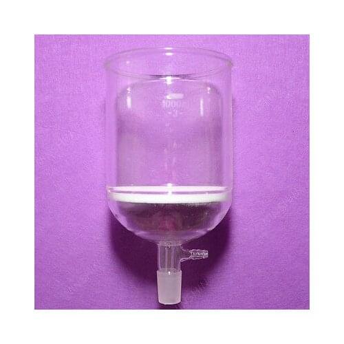 1000ML(1L),24/29 Ground Joint,Filter Funnel,10MM Hose Connection,Porosity 3