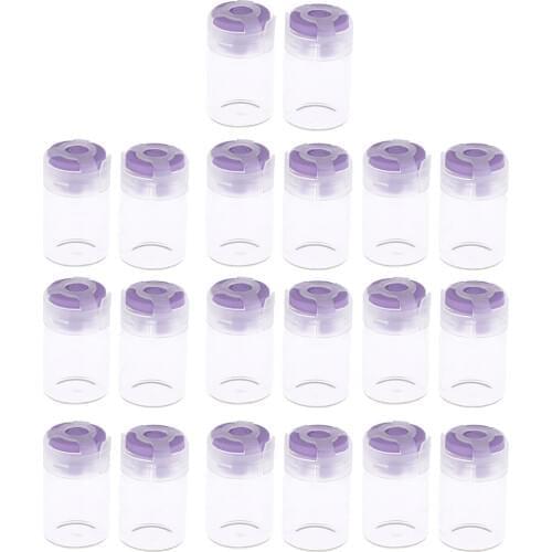 20pcs pro sealed borosilicate clear glass vials sample bottles sets NONTOXIC