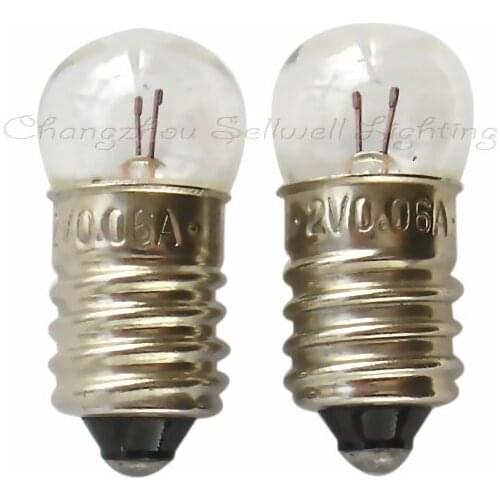 2020 Sale Professional Ccc Ce Lamp Edison Hot Sale!e10 T10x23 2v 0.06a Miniature Lamp Bulb Light A031