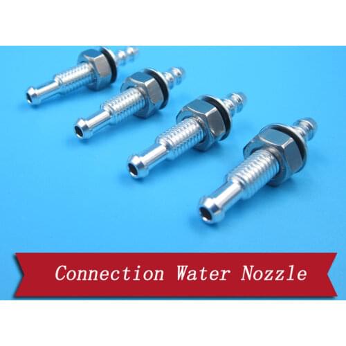 4pcs RC Model Electric/Oil Boat Watercooling Tube Connector 6mm Water Nozzle Nipples M6 Thread Length 35mm Connecting Adapter