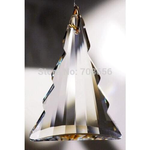 4 pcs 76mm glass chandelier crystal pendants prism ornament hanging X-ams tree crystal chandelier parts