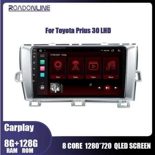 Android 10 Car Radio Multimedia Player For Toyota Prius 30 Left-Hand Model 2010-2013 Navigation Auto Gps Video