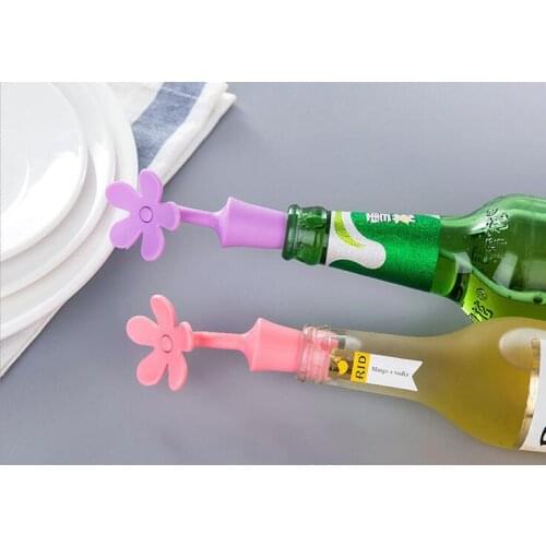 Free shipping Wine Stopper, Sunflower Shape Silicone Wine Bottle Stopper Perfect for Wine,Champagne,Beverage,Beer