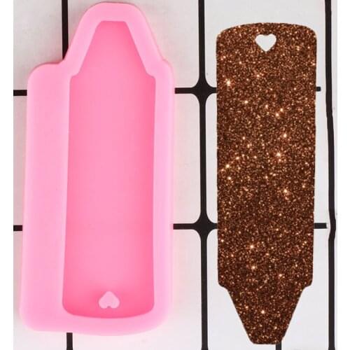 Shiny Glossy Crayon Silicone Mold Epoxy Resin Craft Keychain DIY Handmade Charms Moulds Polymer Pendant Clay Molds