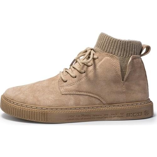 British Style Daily Working Casual Shoes Hard-wearing Men High Top Sneakers Fashion Lace-up Platform Male Shoes Designer Shoes