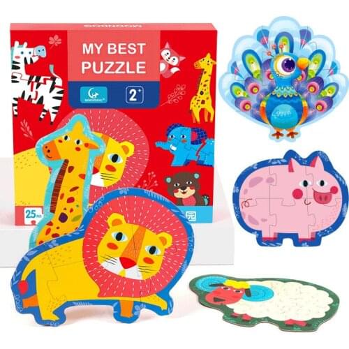 Four Seasons Animal Cartoon Jigsaw Kids Toys 3D Jigsaw Puzzle For Kids Baby Cartoon Animal Traffic Tangram Puzzles Educational