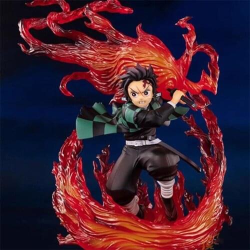 Demon Slayer Kamado Tanjirou 1/8 God of Fire KaguraGod of Fire Kagura Anime Figure Desktop Bedroom Home Decoration Accessories
