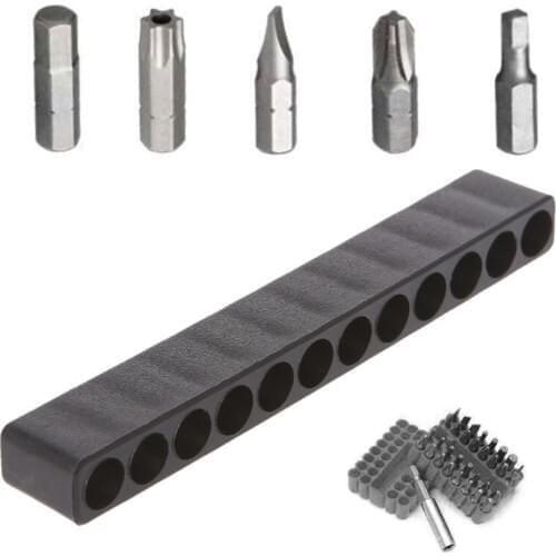 Screwdriver Hole 10/12 Holes Hex Shank Bit Holder Plastic Head Storage Case Tool