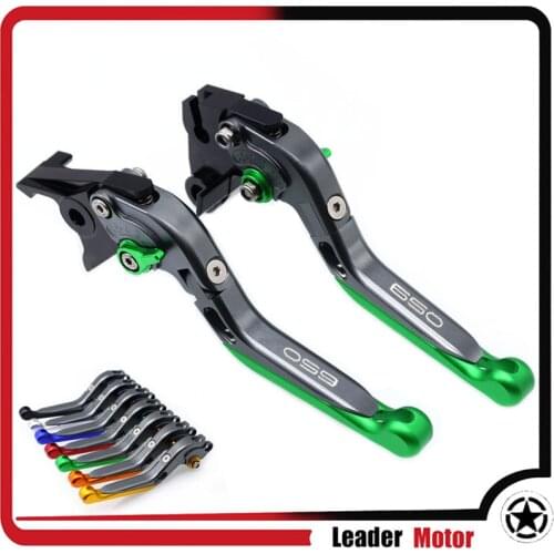 For Kawasaki Z650 Z 650 2017-2019 Motorcycle Accessories CNC Folding Extendable Brake Clutch Levers LOGO Z650 20 Colors