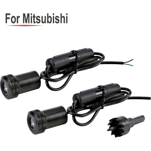 For Mitsubishi Pajero Outlander Grand Lancer Diamante Eclipse CColt Montero ross Xpander Attrage Mitsubishi Logo Car Door Light
