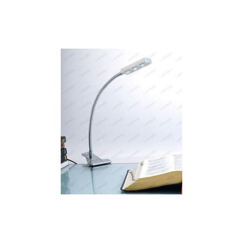 3W LED Bedside Desk Table Reading Lamp Light Clamp Clip ON OFF Switch Flexible