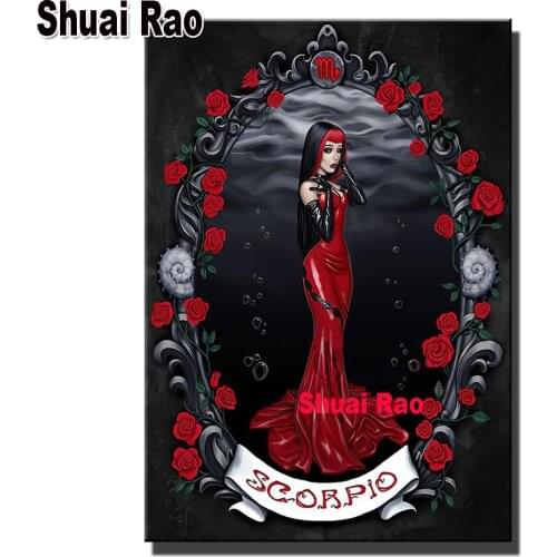 Gothic quirky Rose Skull woman Diamond Embroidery Picture Of Rhinestones Home Decor Diamond Painting Full Square Portrait Art
