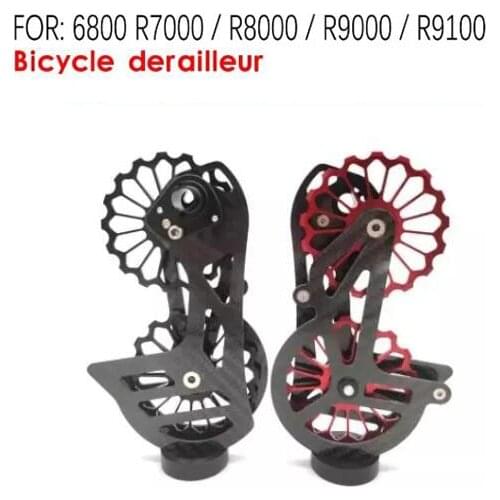 Bicycle carbon fiber ceramic rear derailleur 17T/18T pulley Guide Wheel for 6800 R7000 R8000 R9100 R9000 bicycle accessories