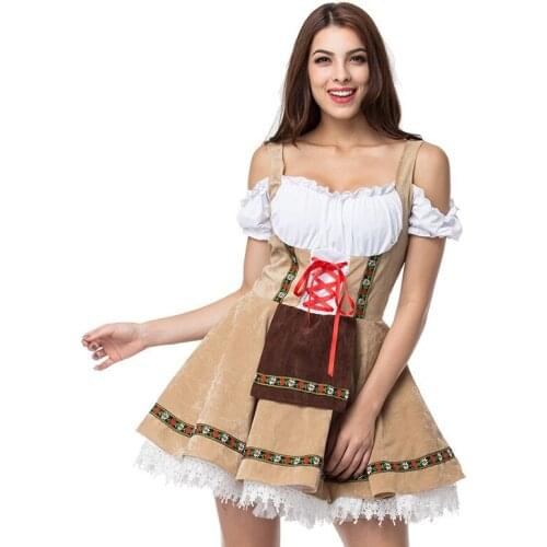 Xxxxl xxxl Plus Size Cosplay Costumes Womens German Dirndl Dress Off Shoulder Oktoberfest Beer Girl Costume