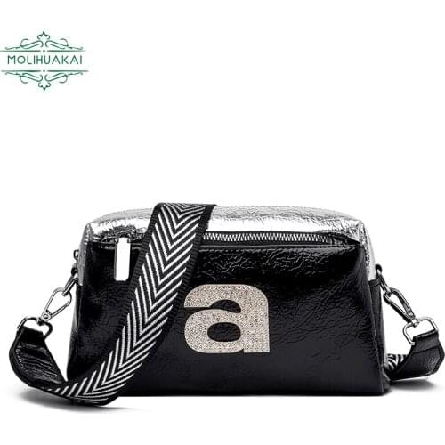 Fashion Wide Shoulder Strap Female Bag Ladies Luxury Brand Designer Bag Fashion High Quality PU Leather Shoulder Bag Casual Bag