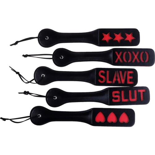 Bondage Set Slave Love Slut SM Flog Spank Paddle Beat Submissive Slave BDSM Pink Kinky Fetish Whip Sluts Paddles Adult Sex Toys