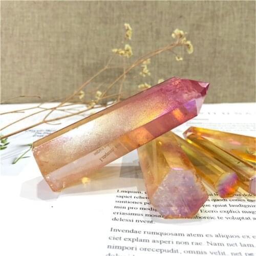 Natural polished crystal aura clear quartz wand point towers crystals healing stones