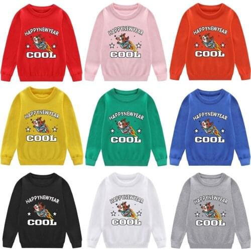 Spring and autumn new sweater boys girls sweater Pullover cartoon cute casual sweater Pullover boys girls clothes