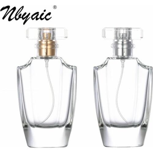 Nbyaic Perfume sub-bottling 50ml high-end portable perfume glass bottle empty bottle T-shaped cap spray bottle 1pcs
