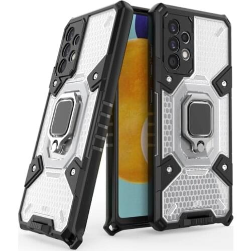 Shockproof TPU Bumper PC Cover Ring Stand Fundas For Samsung Galaxy S21FE S21 FE A72 A52 A32 4G 5G A525F A725F Case Coque Shell