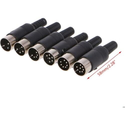 OOTDTY 1Pc Male/Female DIN Plug Socket Connector 3/4/5/6/7/8 PIN Chassis Cable Mount