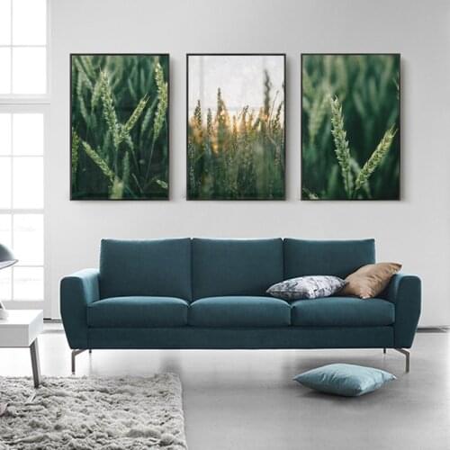 Scandinavian Style Plants Poster Green Style Decorative Picture Modern Wall Art Canvas Paintings for Living Room Home Decor