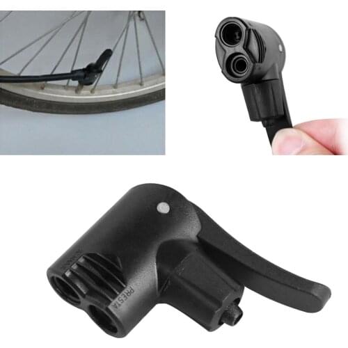 1/4 PCS Bicyle Pump Dual Head Pumps Adapter Valve Replacement Nozzle Hose AdapterBike Accessories