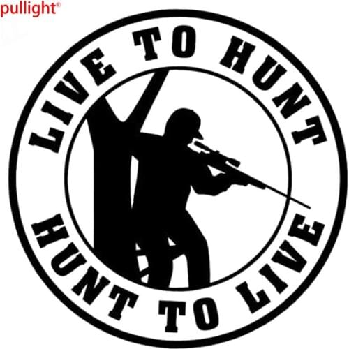 12.7CM*12.7CM Live To Hunt Sticker Vinyl Decal Car Window Hunting Deer Car Styling Car Stickers Decration
