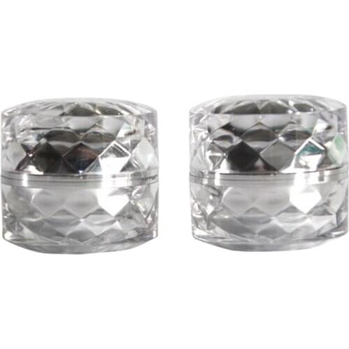 2x Plastic Cosmetic Empty Jar Pots Makeup Face Creams Salves Balms Container