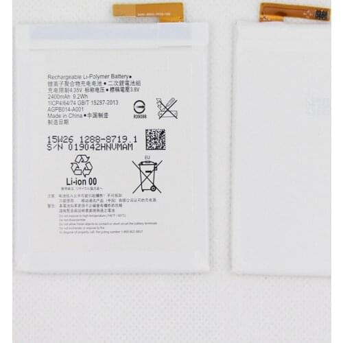 5pcs/lot Mobile 2400mAh AGPB014-A001 Battery For SONY LIS1576ERPC Xperia M4 Aqua E2353 E2333 AGPB014 A001 internal battery