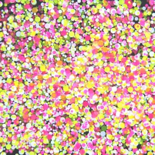 500Gram/lot 1mm2mm3mm Mixed Yellow Rose White Round Dot Round Nail Glitter Round Ultrathin Sequins Nail Art Decoration YMP-03