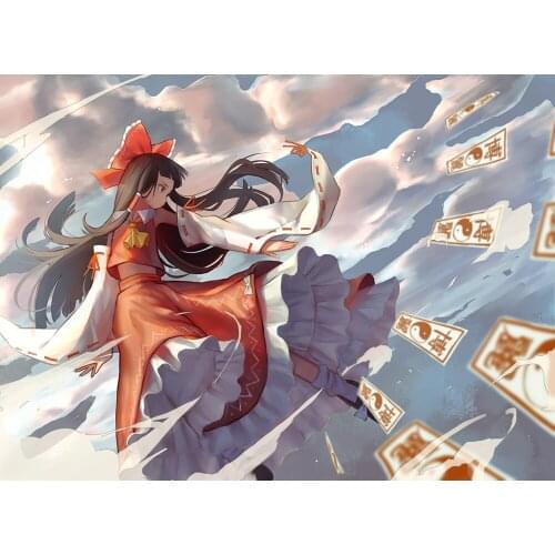 5d DIY Diamond Painting Touhou Wall Art Handmade Cross Stitch Picture Japanese Anime Role Home Decal Full Round Drill Embroidery