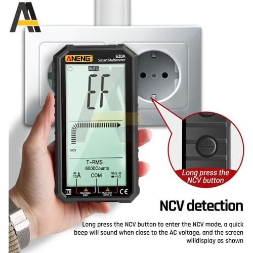 ANENG 620A Digital Smart Multimeter Transistor Testers 4.7inch 6000 Counts True RMS Electrical Capacitance Meter Resistance