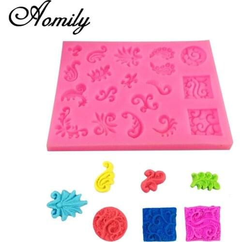 Aomily European Cameo Cake Mold Wedding Cake Silicone Fondant Mold Mousse Brim Decor Sugarcraft Icing Mat Pad Pastry Baking Tool