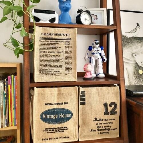 Jute storage box large toy sundry storage box basket family style household moisture-proof Book snack sorting basket