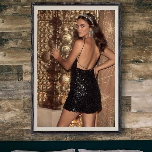E282 Jena Goldsack Sexy Model Movie Star Wall Silk Cloth Poster Art Home Decoration Gift