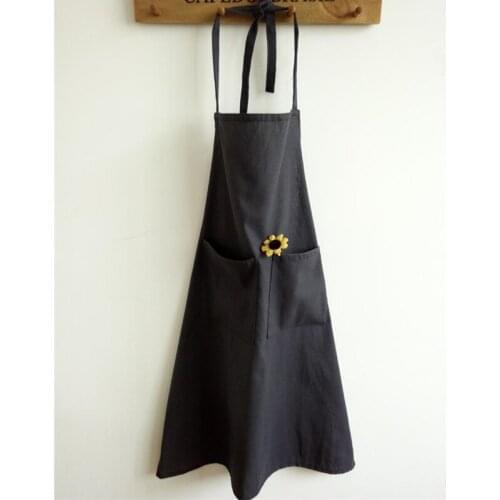 Nordic coffee adult apron cotton linen housework flower shop men and women work clothes custom logo