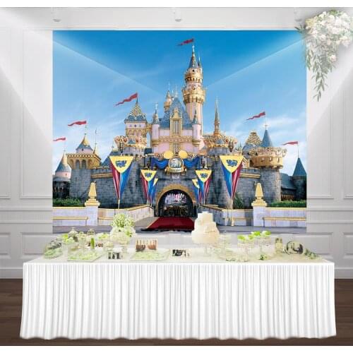 Kingdom Castle Background Girl Princess Birthday Party Backdrops Photography Photobooth Studio Banner Scene Setter Wallpaper