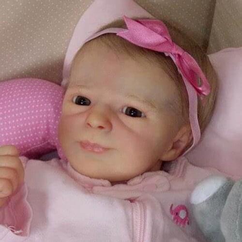 Hoomai 18 inch DIY Aspen Awake Blank Reborn Baby Doll Parts Hand Made Baby Vinyl Silicone Unpainted Unfinished Blank Doll