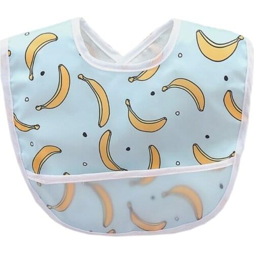 Cartoon Print Waterproof Baby Bibs Infant Feeding Apron Smock Burp Cloth Saliva Towel Newborn Gifts