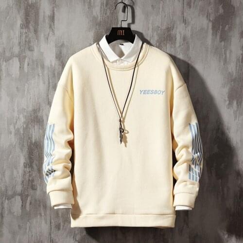 EL BARCO Fashion Print Winter Hoodies Men Cotton O-Neck Black Male Hooded Sweatshirt Tops Hip Hop Harajuku White Jacket Coat 3XL