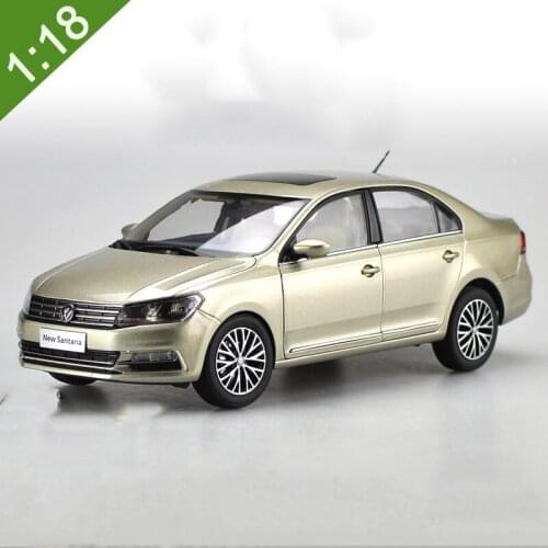 Original factory authentic 1:18 all New santana 2017 version gold diecast car model with small gift