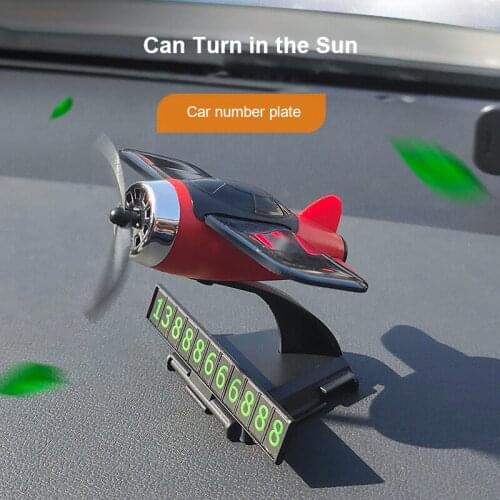 Air Freshener Solar Powered Airplane Model Ornaments Car Aromatherapy Perfume Diffuser Decor For Comfortable Driving