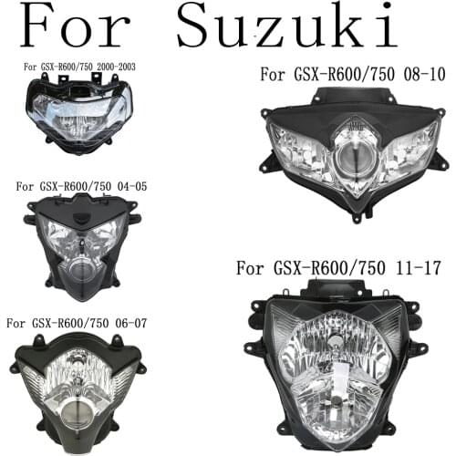 Motorcycle Front Headlamp Headlight Assembly for GSX-R600/750 2000- 2006 2007 2008 2009 2010 2011 2012 2013 2014 2015 2016 2017
