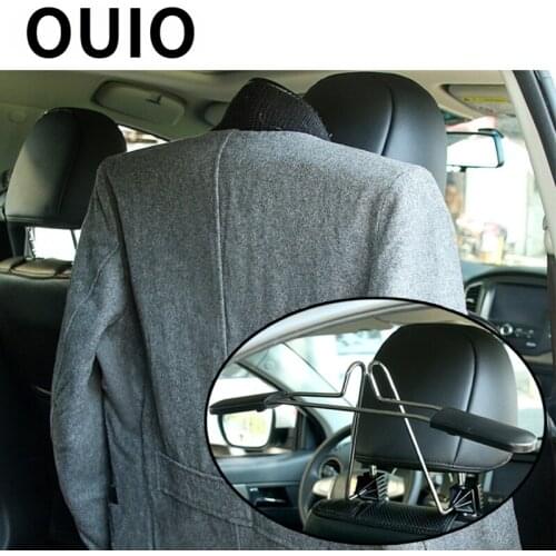 OUIO Car rear seat headrest stainless steel hanger for Suzuki Audi A4 B6 B8 VW Passat B5 B7 Skoda Octavia A7 A5 Renault Megane