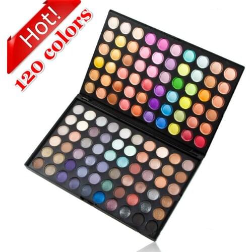 Wholesale 24set Professional 120 Colours Eyeshadow Palette Makeup Beauty Cream Cosmetics Color Eye Shadow Tint Set Free Shipping