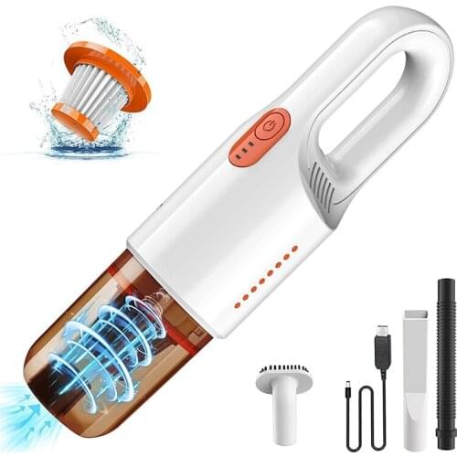 Handheld Vacuum,Rechargeable Portable Cordless Vacuum Cleaner, Washable HEPA Filter,Ultra Lightweight For Car/Home/Hair