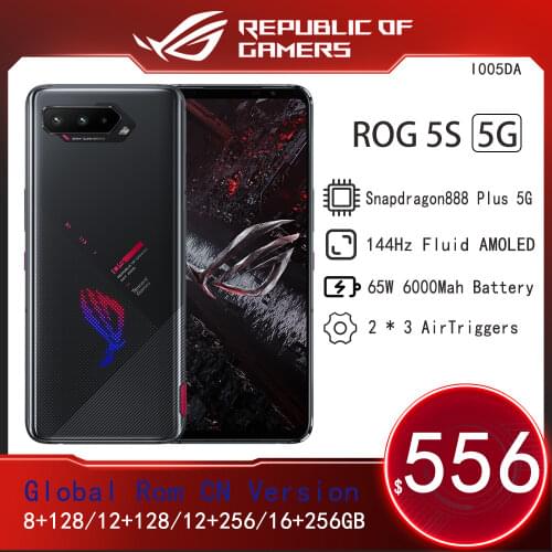 ASUS ROG 5 5G Gaming Smartphone 12/16GB 128/256GB Snapdragon888 Android 11 Mobil phone 6000Mah Battery 65W Fast charger NFC
