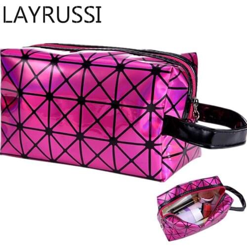 UOSC PU Women Make up Bag Fashion Travel Organizer Cosmetic Bag Professional Makeup Case Suitcase Toiletry Bag Pouch Beauty Bags
