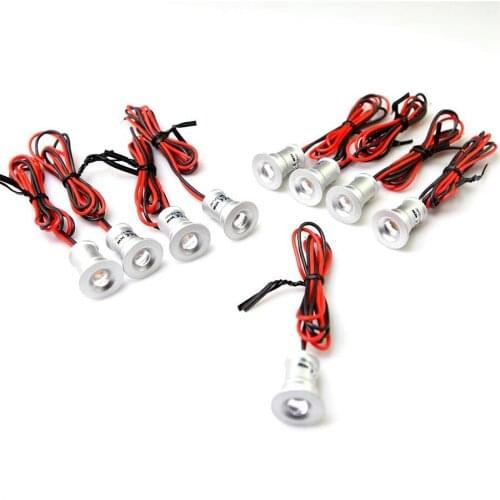 Free Shipping 1W Epistar LED Downlight Mini Spotlight Warm Cool White DC12V For Home Bedroom Stairs Step Light 60 Degree 9pcs